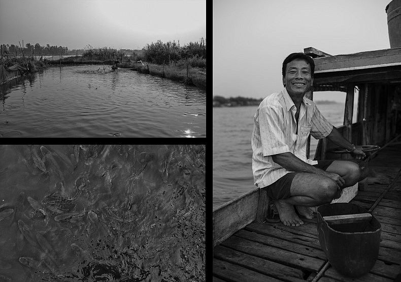 A smiling Ngo Than Thai and his ponds. Photos by Gareth Bright.