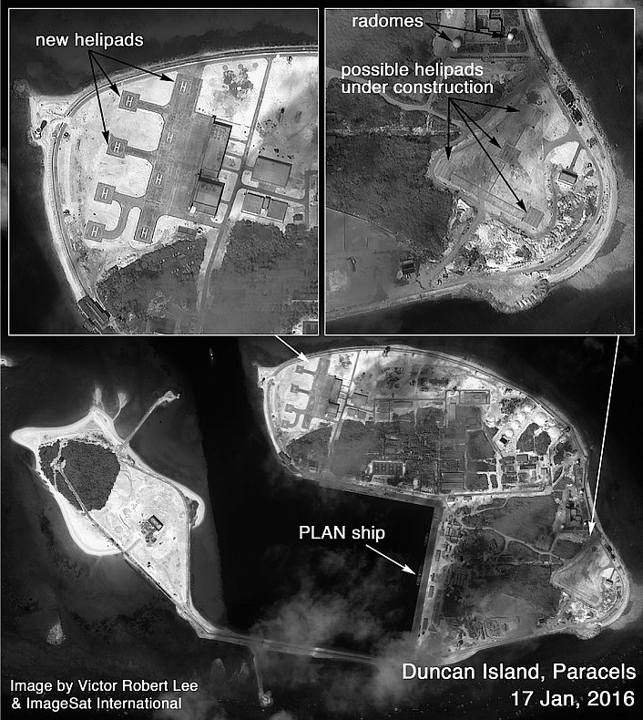 Satellite Images: China Manufactures Land at New Sites in the Paracel ...