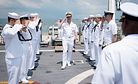 Top US Navy Officer Visits US Aircraft Carrier in South China Sea 
