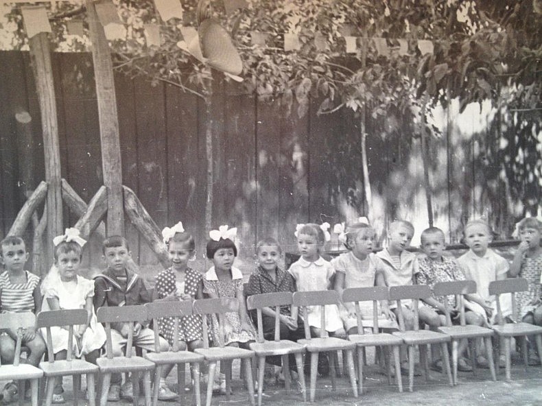 My Mom, a half-Korean child among multi-ethnic kids from all over Soviet Union in a Tashkent kindergarten in the early 1960s. 