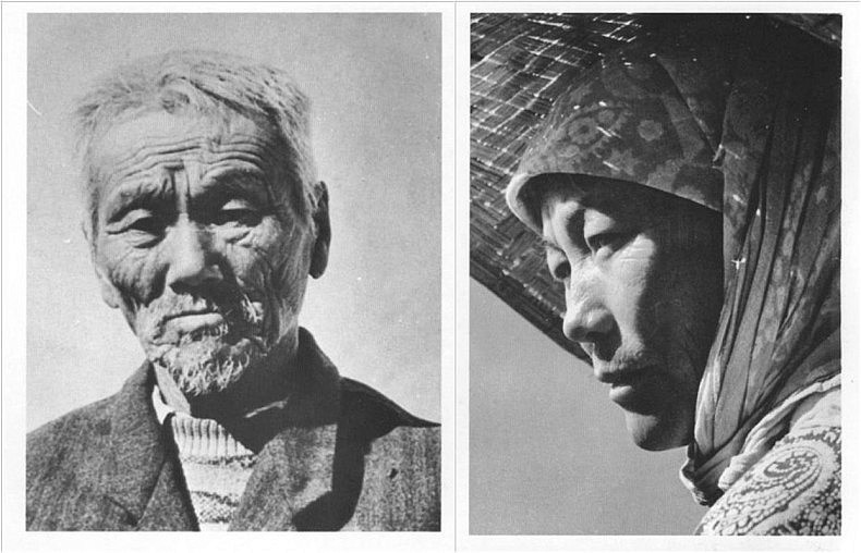 Left: Park Ken Dyo, the creator of kendyo type of rice that rose him to prominence in Soviet Uzbekistan. Right:  A Korean farmer in Soviet Uzbekistan. Courtesy of Victoria Kim