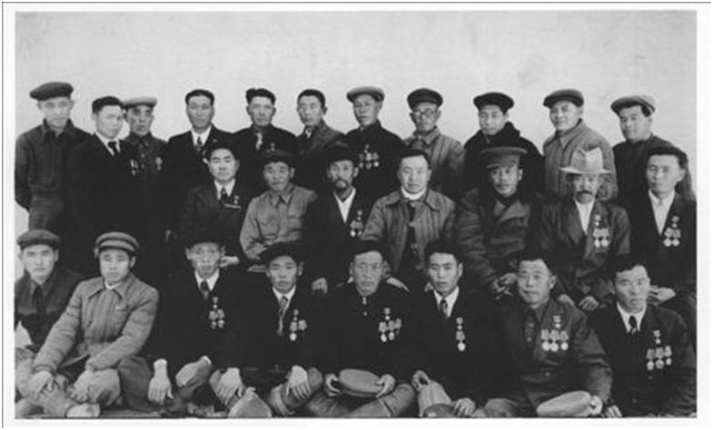 Uzbek Korean heroes of socialist labor in the late 1940s - early 1950s. Courtesy of Victoria Kim. 