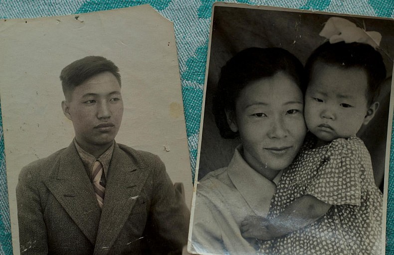 Konstantin Ten and Galina Lee, Nikolay’s parents, with his elder sister. Courtesy of Victoria Kim