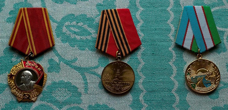 Nikolay’s parents’ medals and state awards. Courtesy of Victoria Kim.