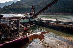 Dredging the Lancang River