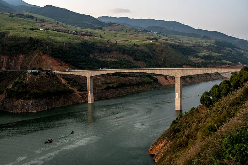 A view of the Lancang (Mekong) river in Jinglin, Yunan Province, China.