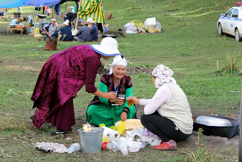 For amny, the Nomad Games are a chnace to sell strangers some stew and share a drink with friends. Photo by Catherine Putz.