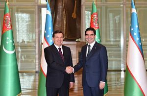 Uzbek President Makes First Official Trip Abroad to Turkmenistan
