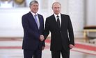 On Trip to Russia, Kyrgyz President Atambayev Sings Putin's Praises