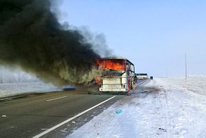 Kazakhstan Makes Arrests After Deadly Bus Fire Killed 52 Uzbek Labor Migrants