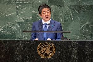 At UN, Japan&#8217;s Abe Defends the Rules-Based Order