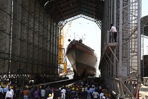 India Launches Third Project 15B Guided Missile Destroyer
