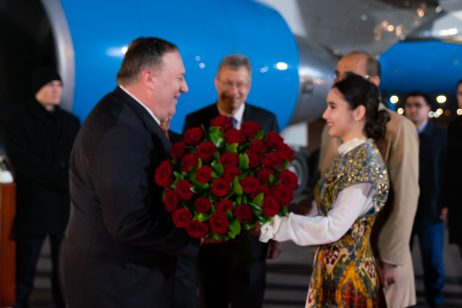 Sec. of State Pompeo being received in Kazakhstan