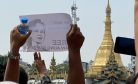 Protests Against Military Coup Sweep Myanmar&#8217;s Yangon