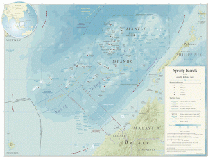 Chinese Militia Vessels Departing Contested South China Sea Reef