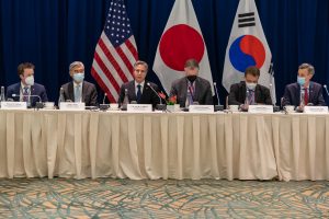What Tweets, Retweets and Emojis Tell Us About the Japan-South Korea-US Trilateral