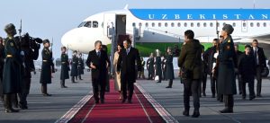 Mirziyoyev Lands in Kyrgyzstan for Long Delayed State Visit