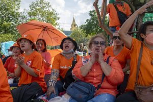Orange-Clad Move Forward Supporters Turn Out For Prime Ministerial Vote Orange-Clad Move Forward Supporters Turn Out For Prime Ministerial Vote