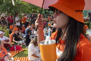 Orange-Clad Move Forward Supporters Turn Out For Prime Ministerial Vote Orange-Clad Move Forward Supporters Turn Out For Prime Ministerial Vote