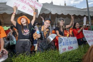 Orange-Clad Move Forward Supporters Turn Out For Prime Ministerial Vote Orange-Clad Move Forward Supporters Turn Out For Prime Ministerial Vote