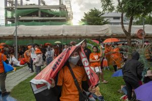 Orange-Clad Move Forward Supporters Turn Out For Prime Ministerial Vote Orange-Clad Move Forward Supporters Turn Out For Prime Ministerial Vote