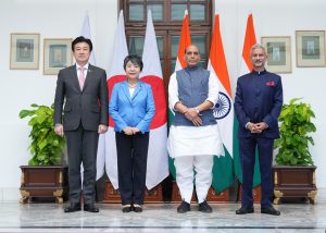 Japan, India Agree to Enhance Security Cooperation at &#8216;2+2&#8217;